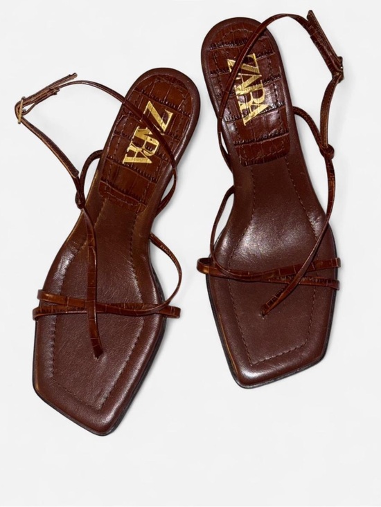 Zara Shoes - Zara Crocodile Print Sandals